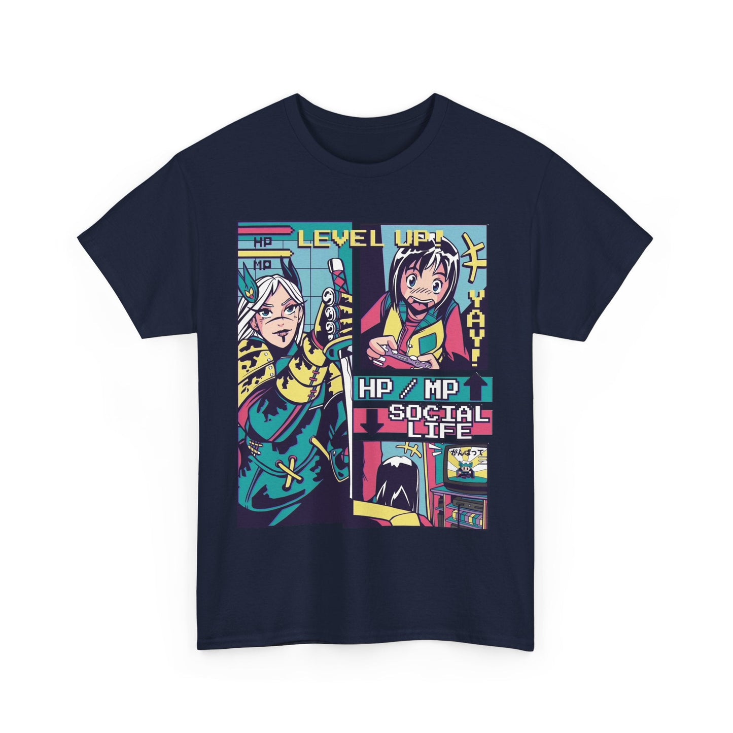 Gaming X Anime Shirt Comic Style Anime Graphic Tee