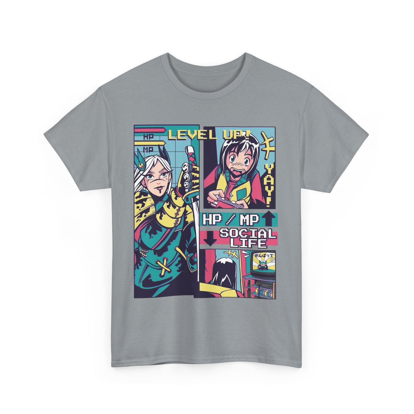 Gaming X Anime Shirt Comic Style Anime Graphic Tee