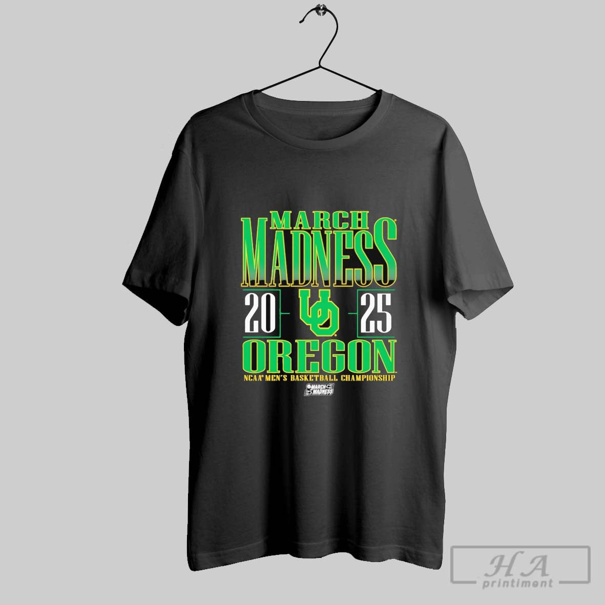2025 Oregon Ducks Ncaa Mens Basketball Touney March Madness Green Interlock Uo T Shirt