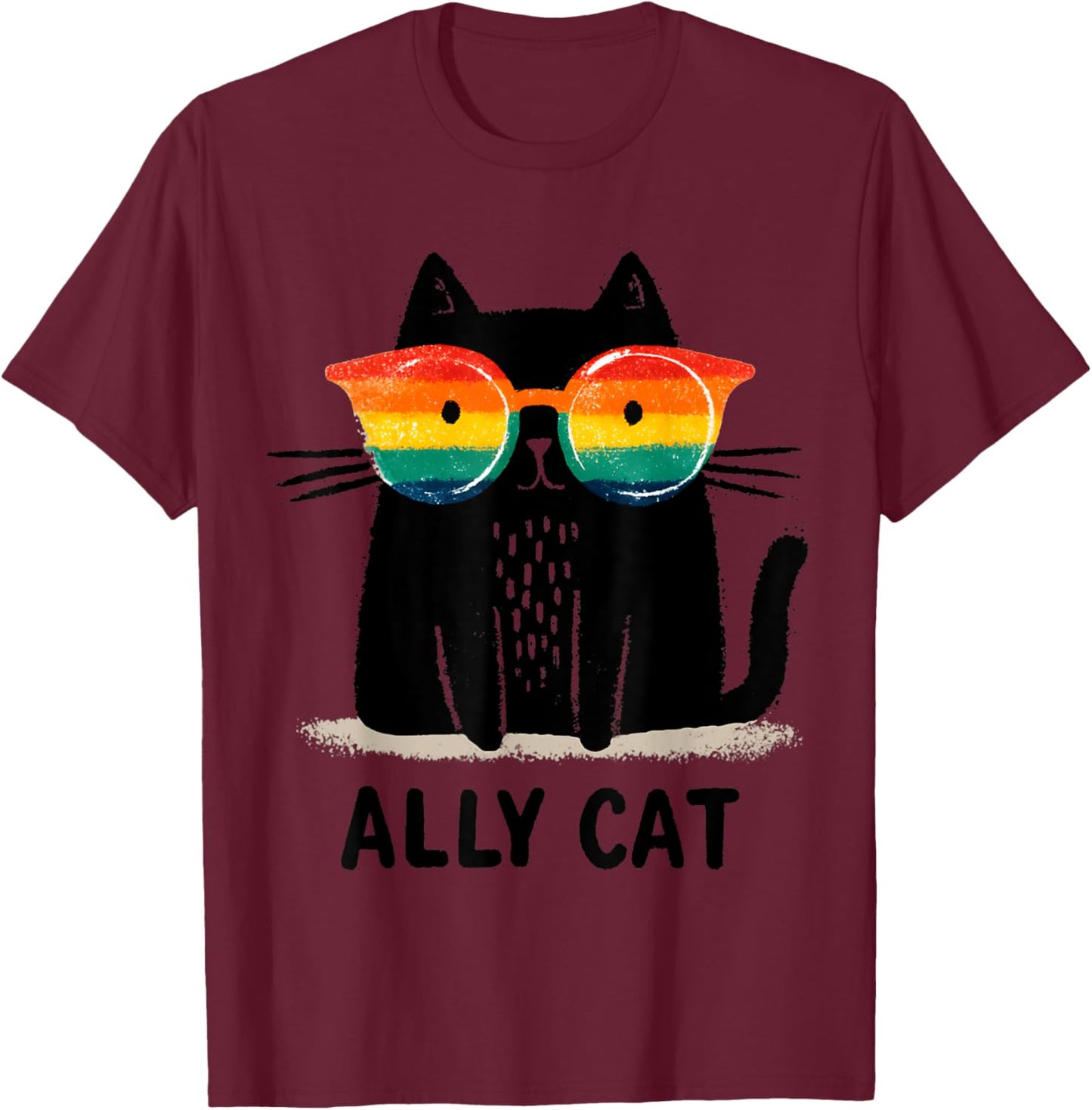 Ally Cat LGBT Gay Pride Month 2025 Rainbow Equal Rights