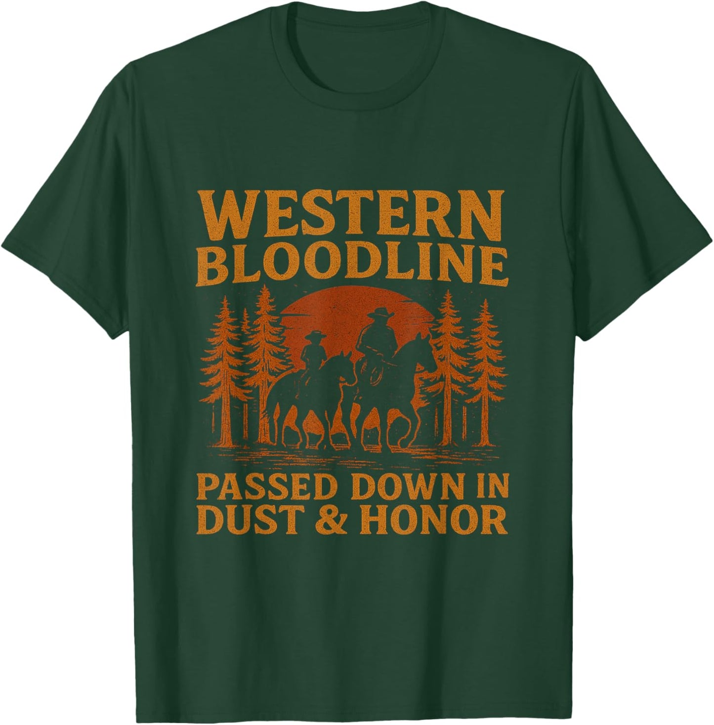 Father Son Cowboy Riding Western Legacy Vintage Tee