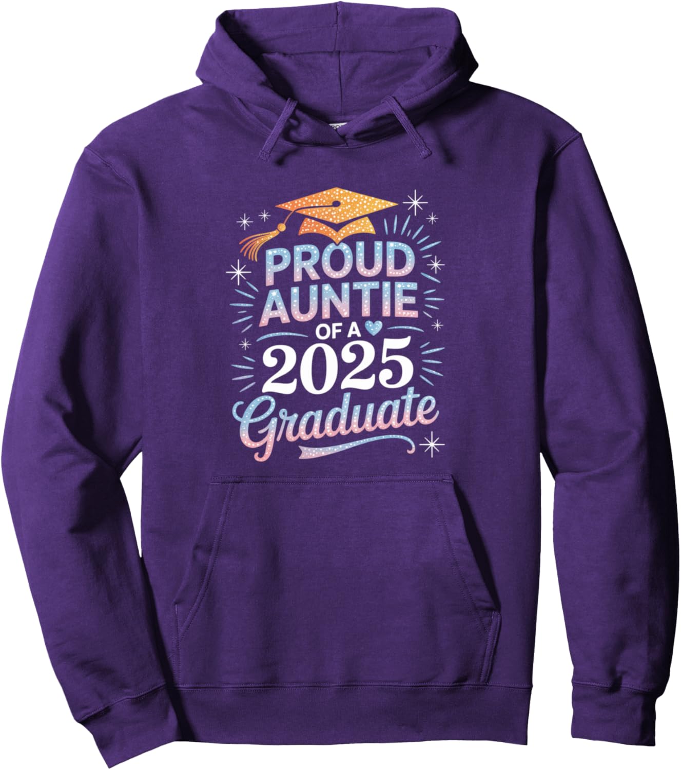 2025 Graduation Proud Aunt Family Celebration Design Pullover Hoodie