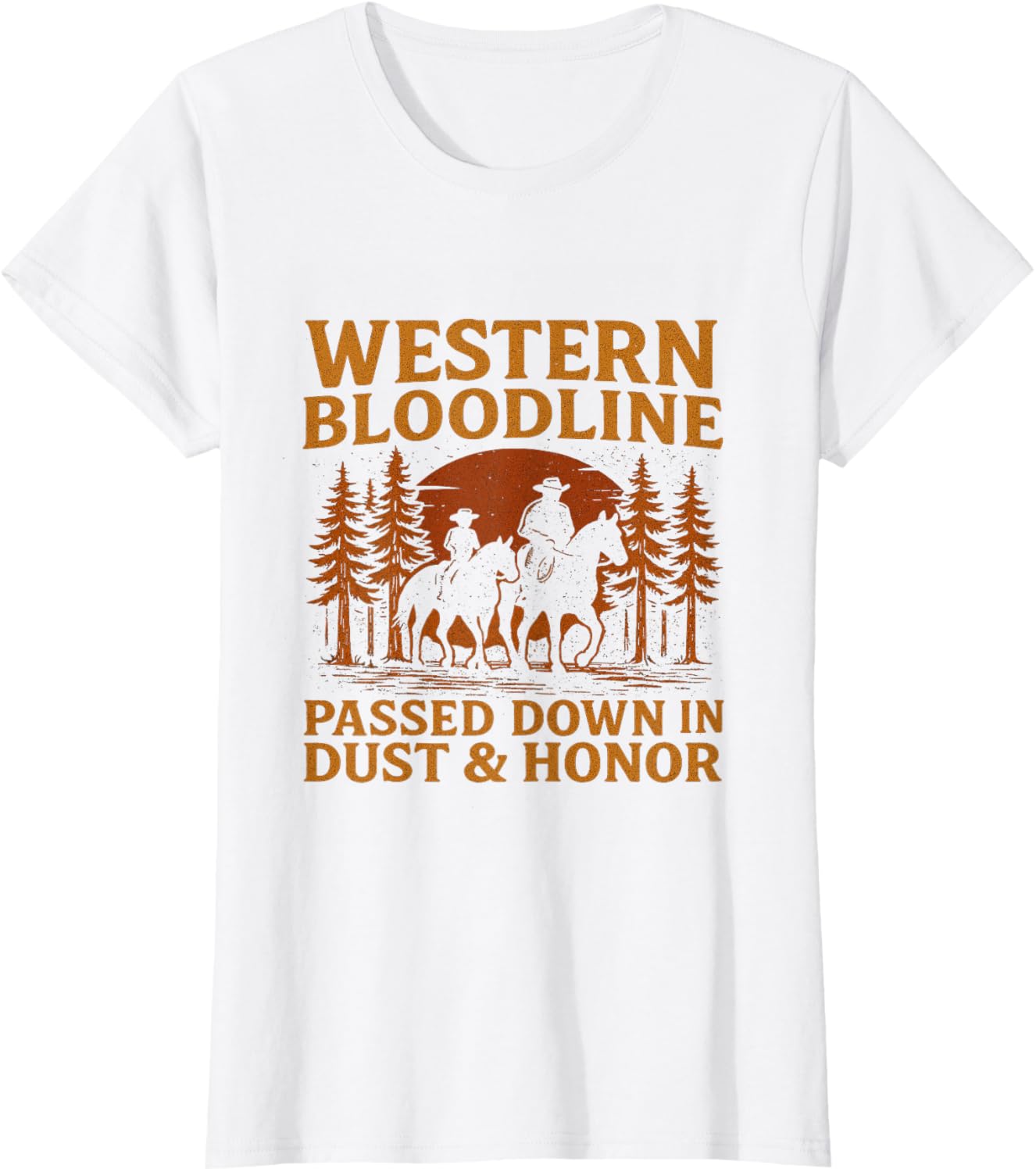 Father Son Cowboy Riding Western Legacy Vintage Tee