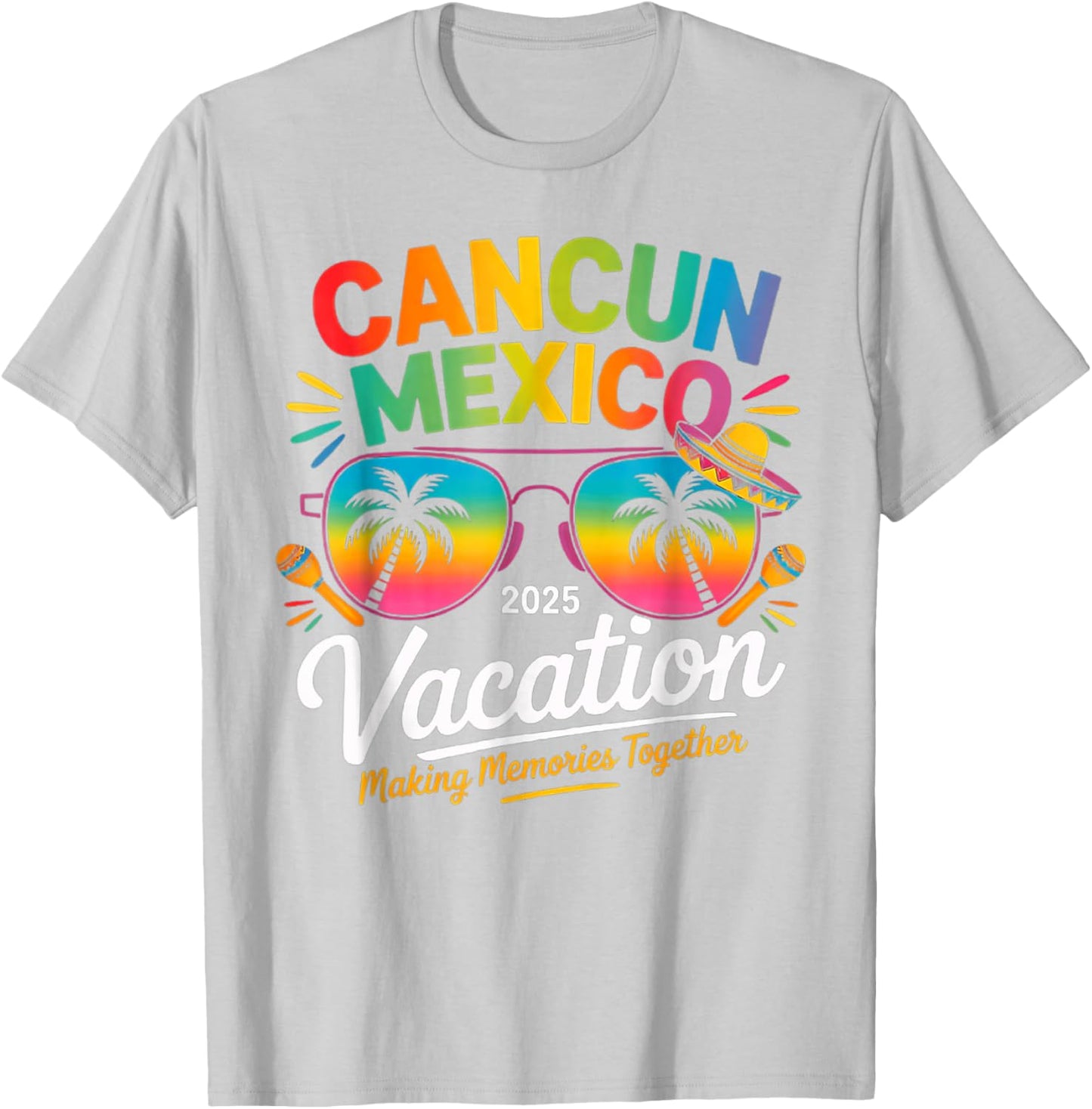 Cancun Mexico Vacation Beach 2025 Trip Group Squad Colorful