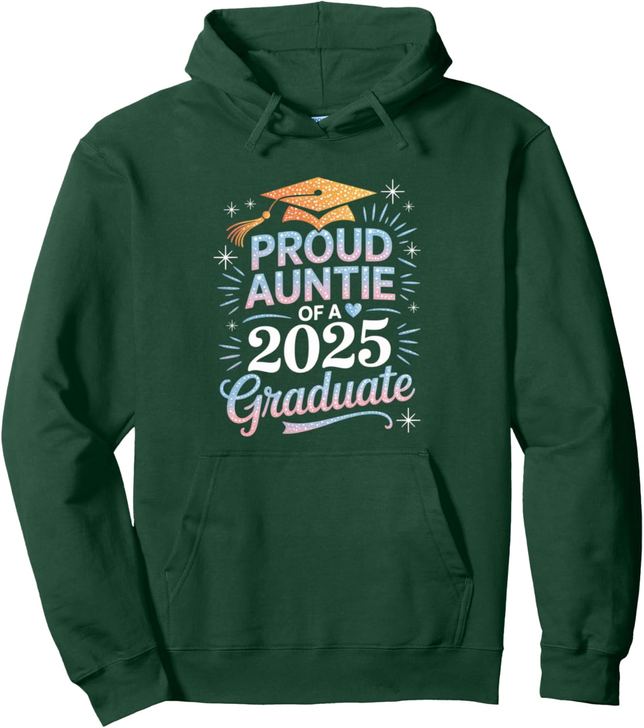 2025 Graduation Proud Aunt Family Celebration Design Pullover Hoodie
