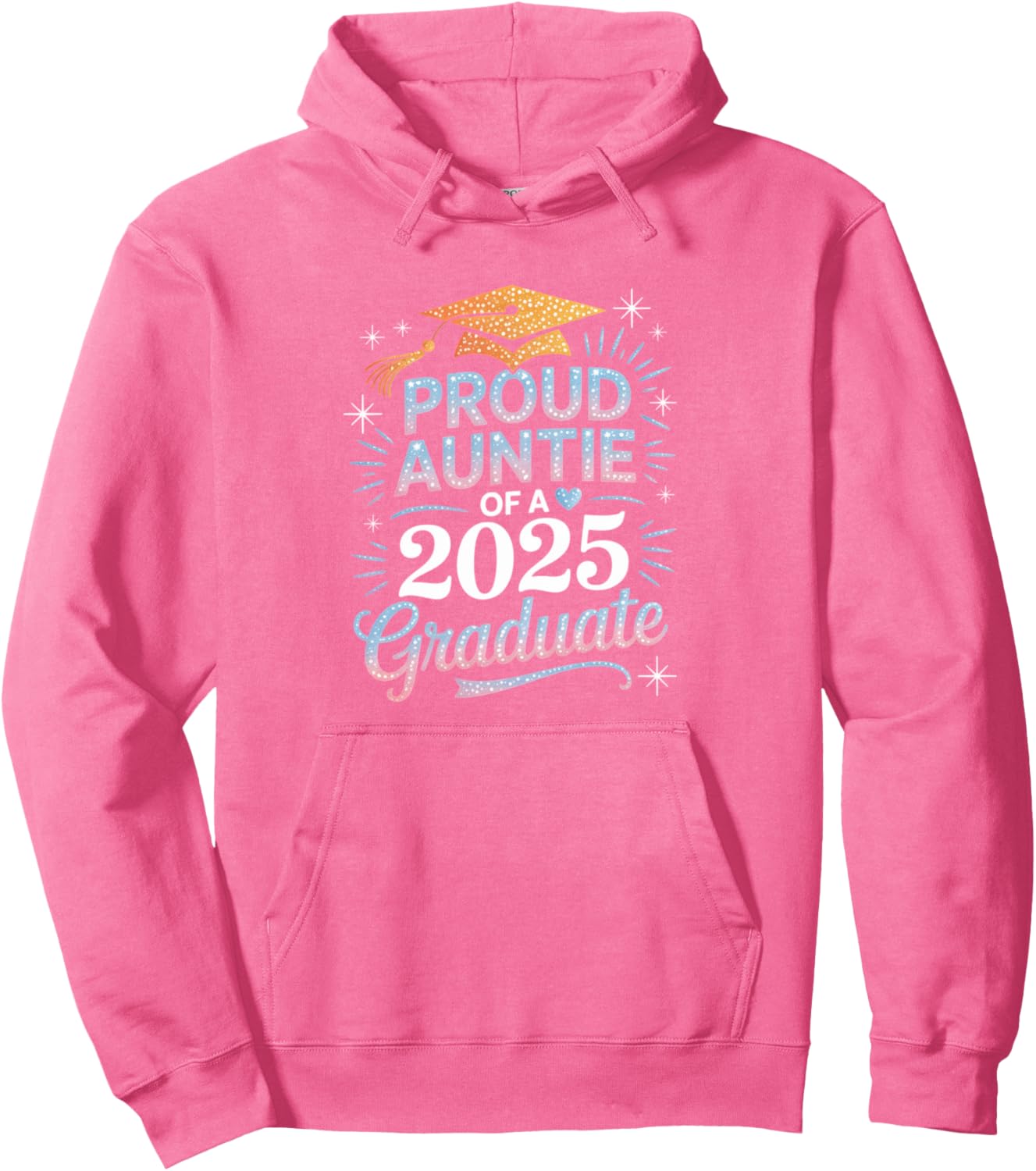 2025 Graduation Proud Aunt Family Celebration Design Pullover Hoodie
