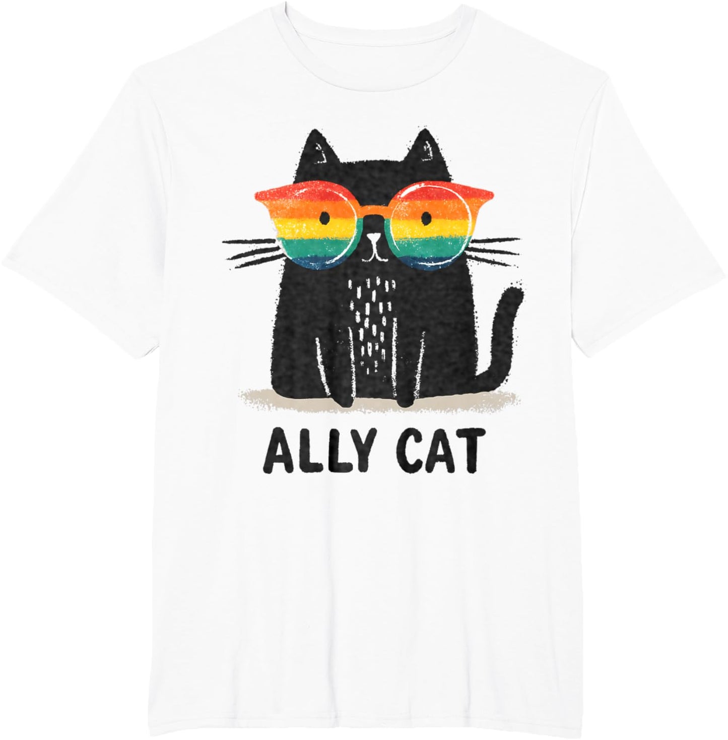 Ally Cat LGBT Gay Pride Month 2025 Rainbow Equal Rights