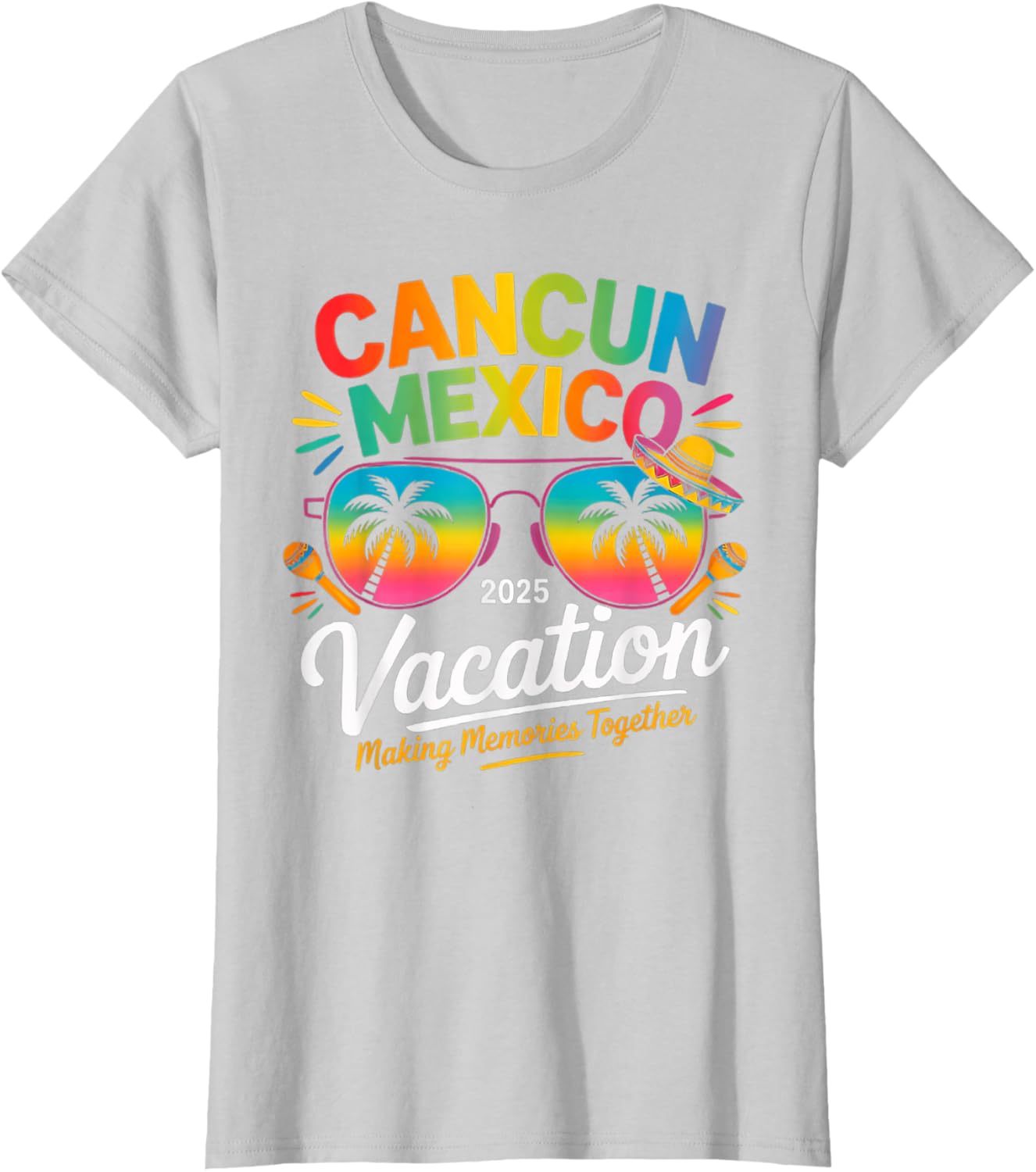 Cancun Mexico Vacation Beach 2025 Trip Group Squad Colorful