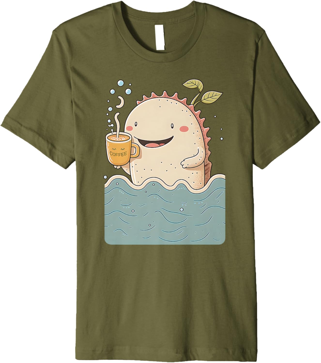 Axolotl & Coffee Kawaii Anime Funny Sea & Coffee Lovers Premium