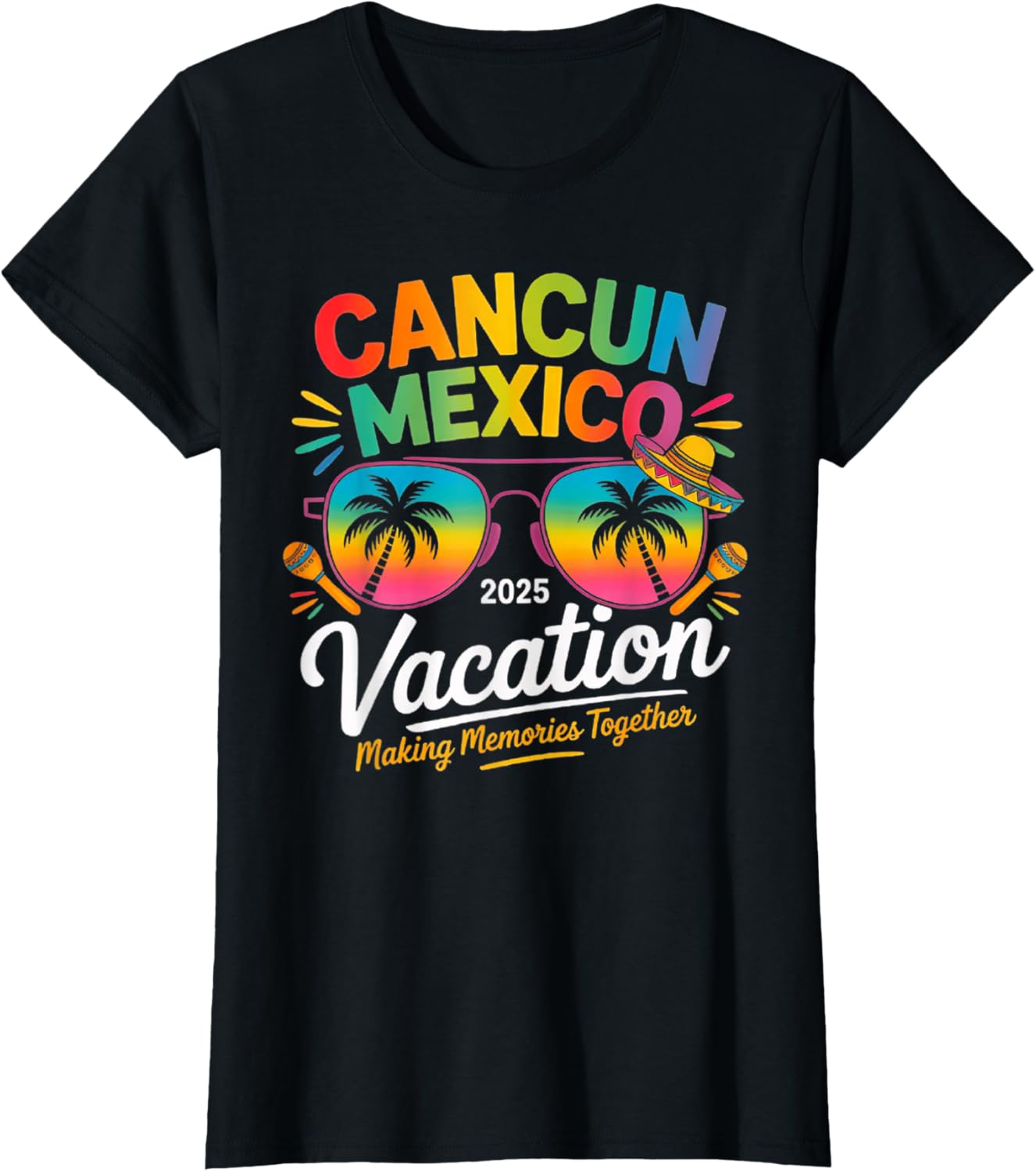 Cancun Mexico Vacation Beach 2025 Trip Group Squad Colorful