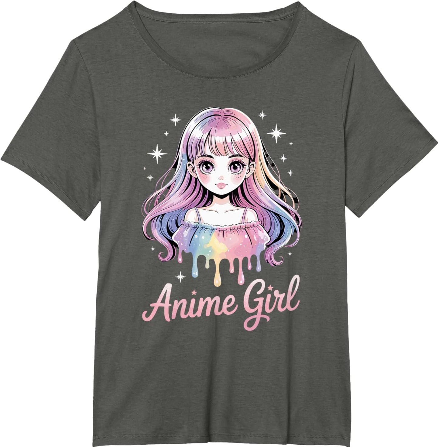 Cute Watercolor Pastel Art Kawaii Anime Girl