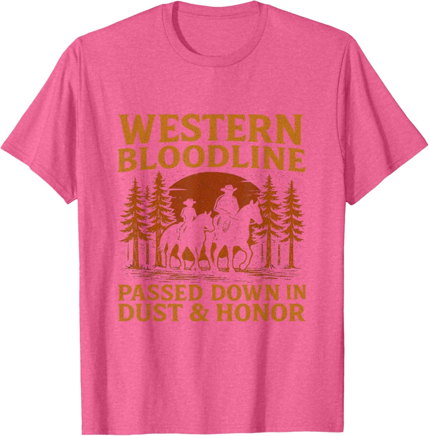 Father Son Cowboy Riding Western Legacy Vintage Tee