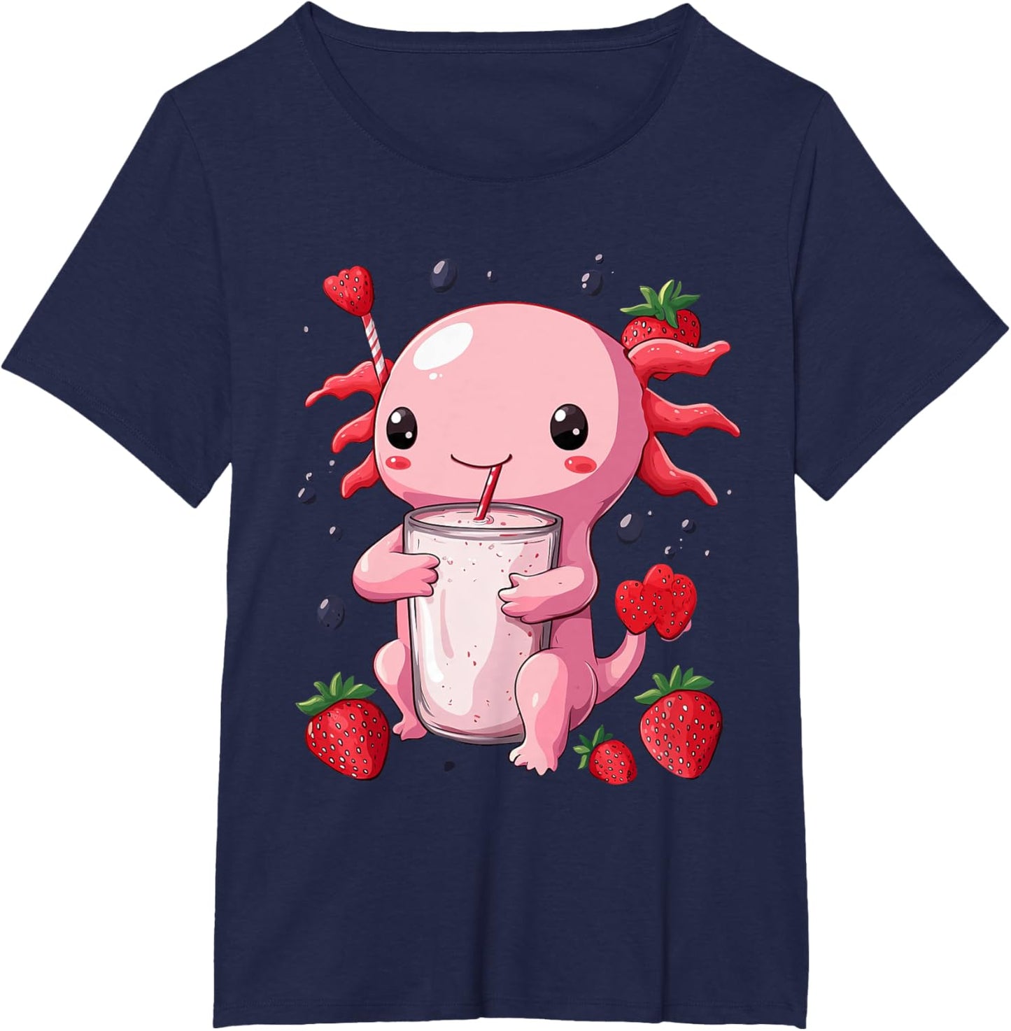 cute axolotl drinks bubble tea bubbletea anime kawaii