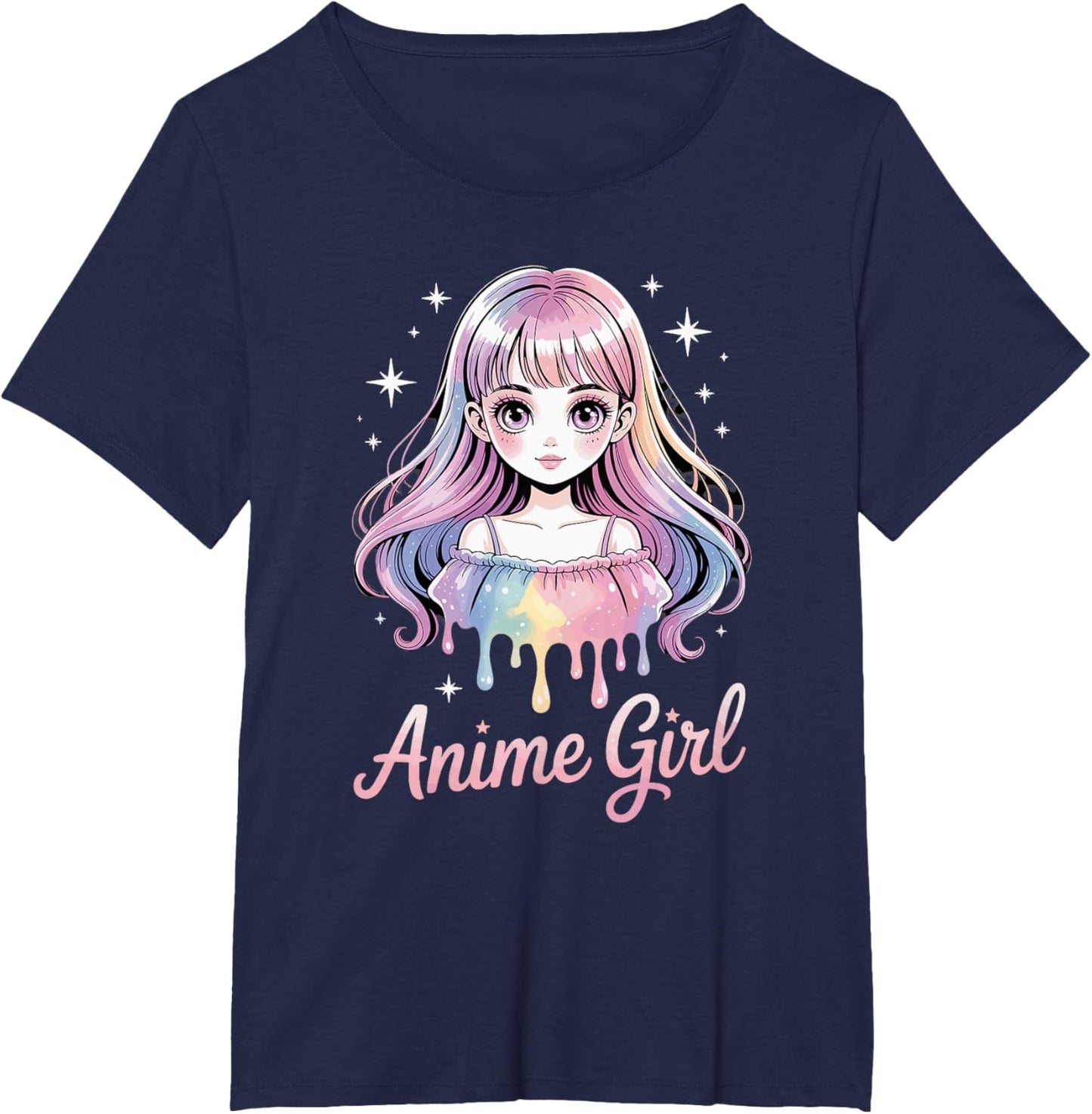 Cute Watercolor Pastel Art Kawaii Anime Girl