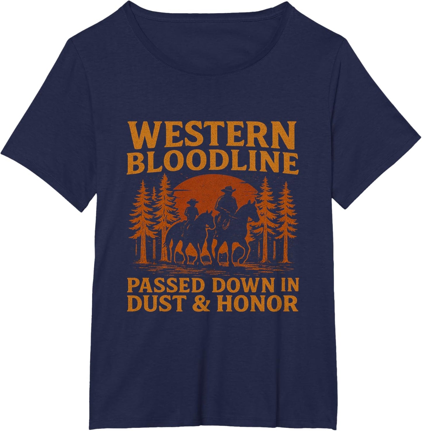 Father Son Cowboy Riding Western Legacy Vintage Tee
