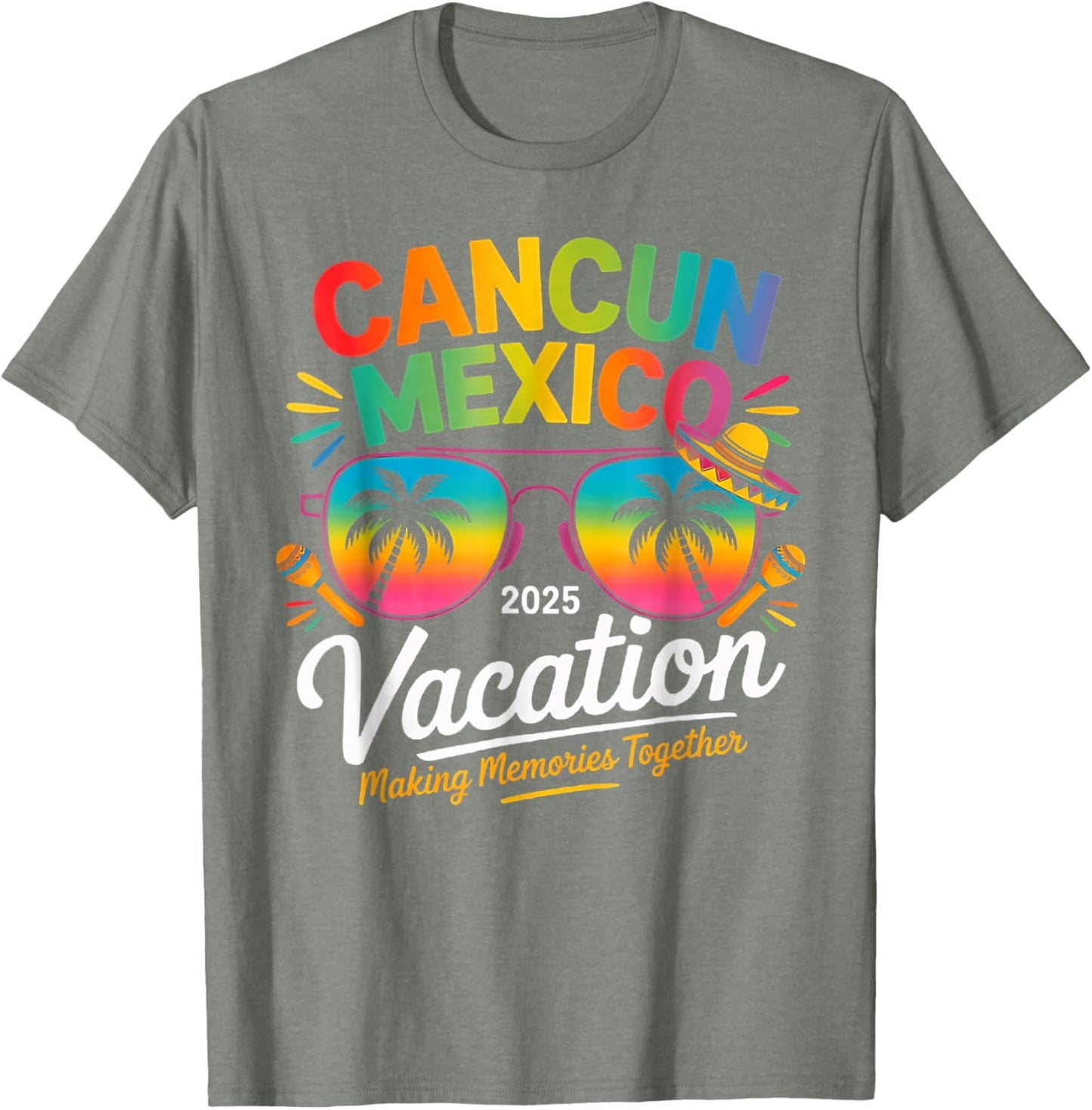 Cancun Mexico Vacation Beach 2025 Trip Group Squad Colorful