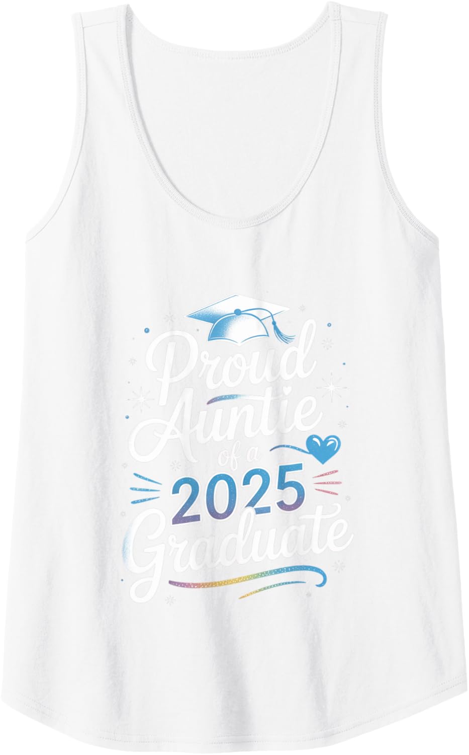 2025 Graduation Proud Aunt Family Celebration Design Tank Top