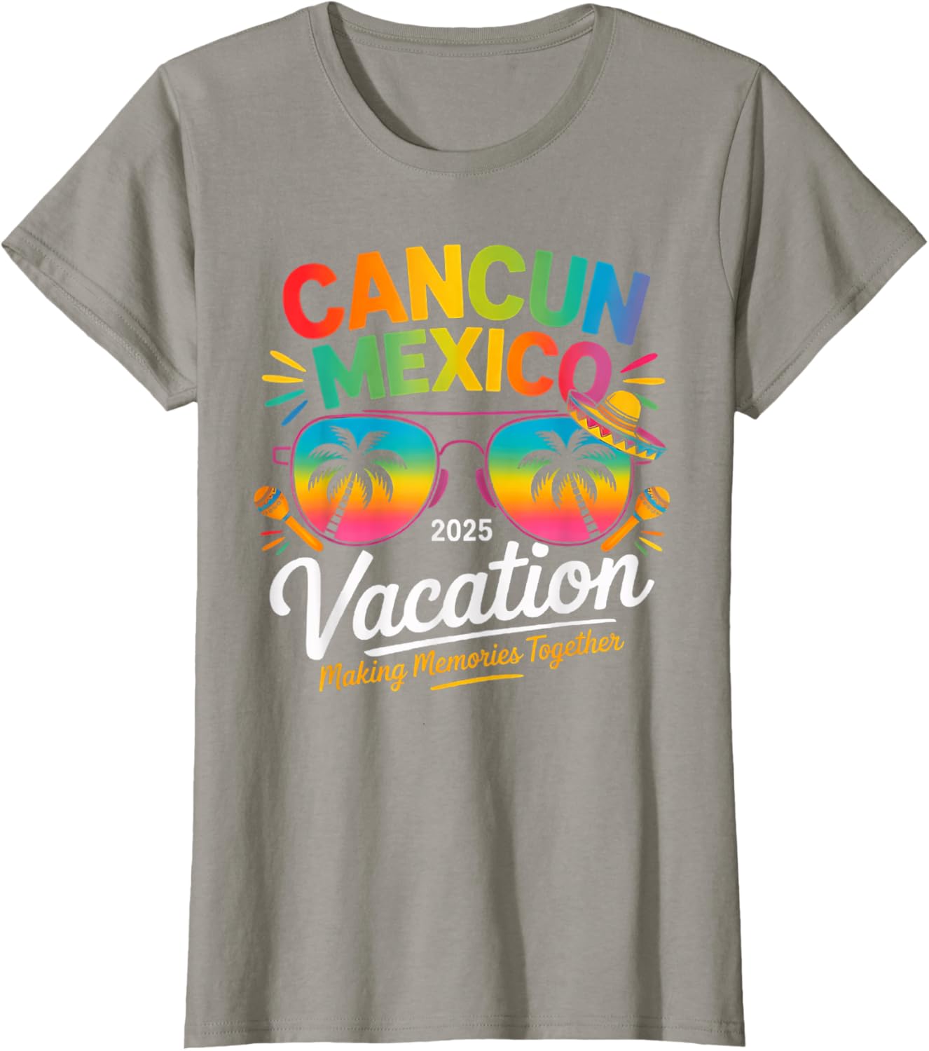 Cancun Mexico Vacation Beach 2025 Trip Group Squad Colorful