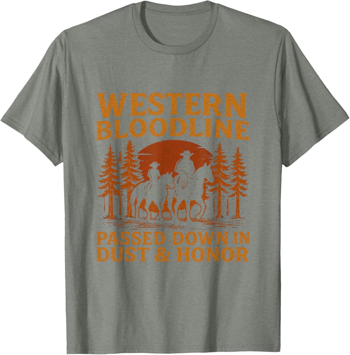 Father Son Cowboy Riding Western Legacy Vintage Tee