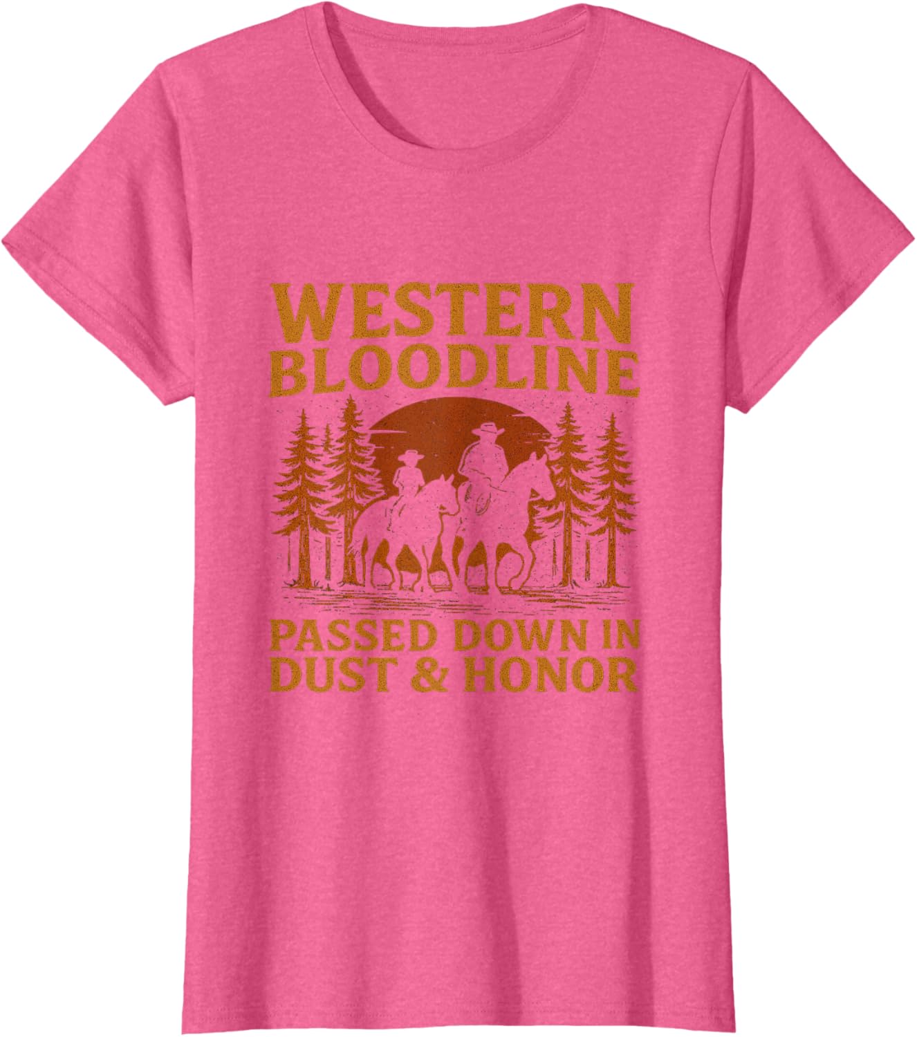 Father Son Cowboy Riding Western Legacy Vintage Tee