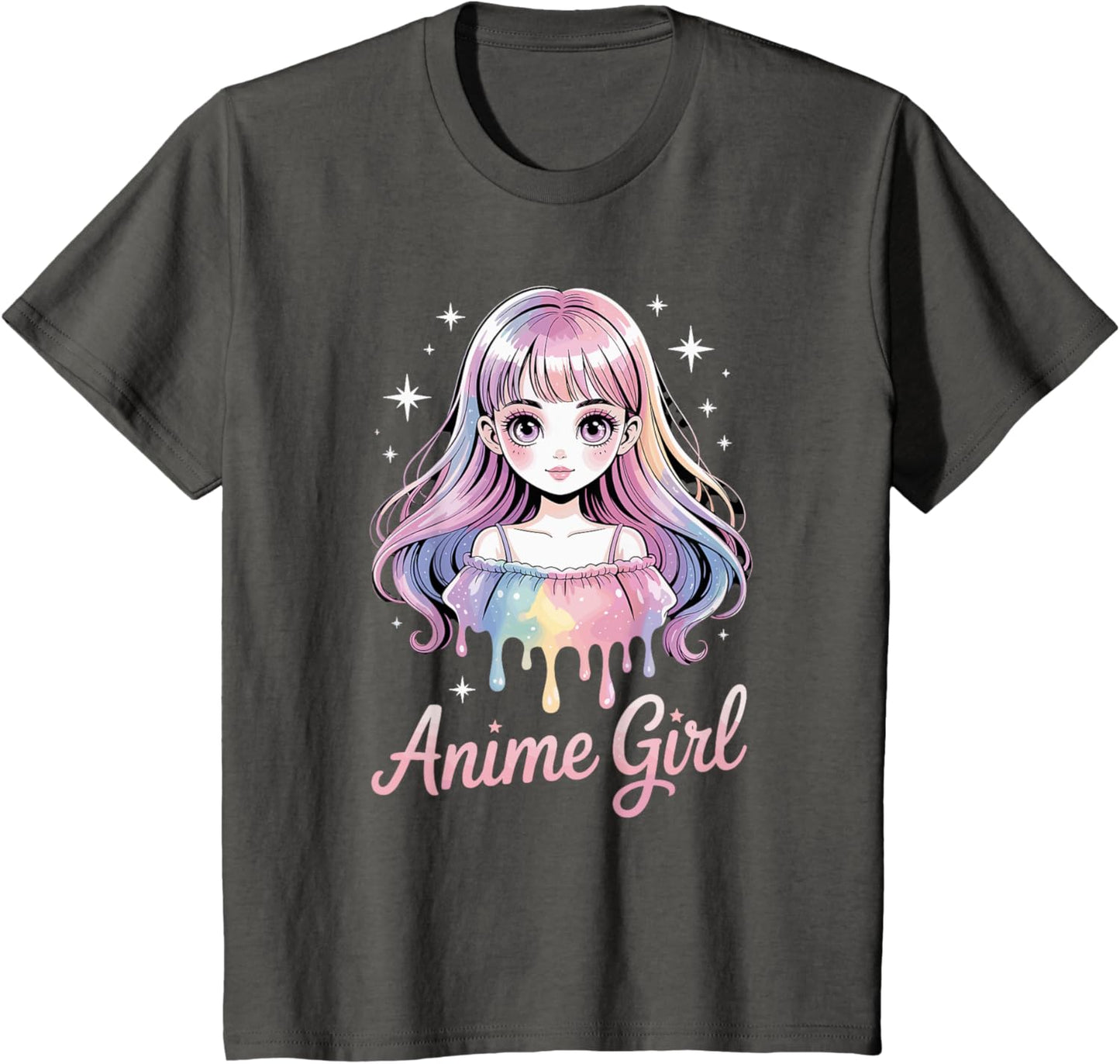 Cute Watercolor Pastel Art Kawaii Anime Girl