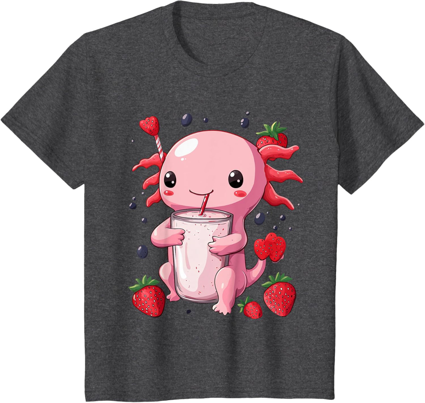 cute axolotl drinks bubble tea bubbletea anime kawaii