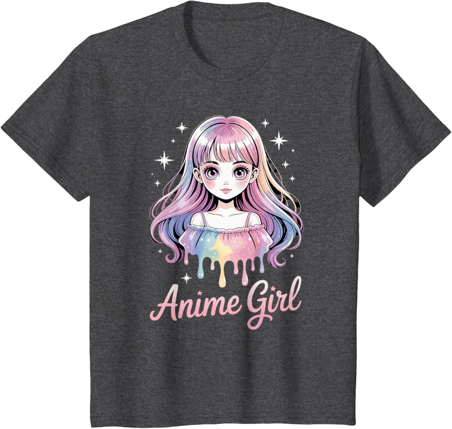 Cute Watercolor Pastel Art Kawaii Anime Girl