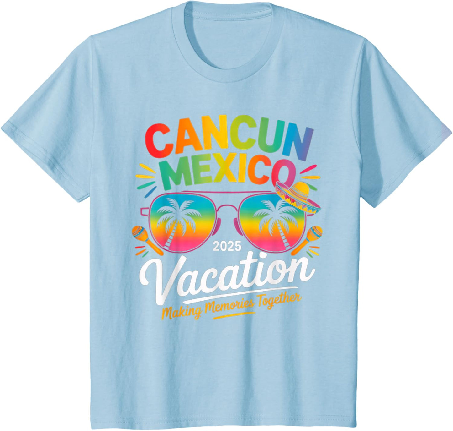 Cancun Mexico Vacation Beach 2025 Trip Group Squad Colorful