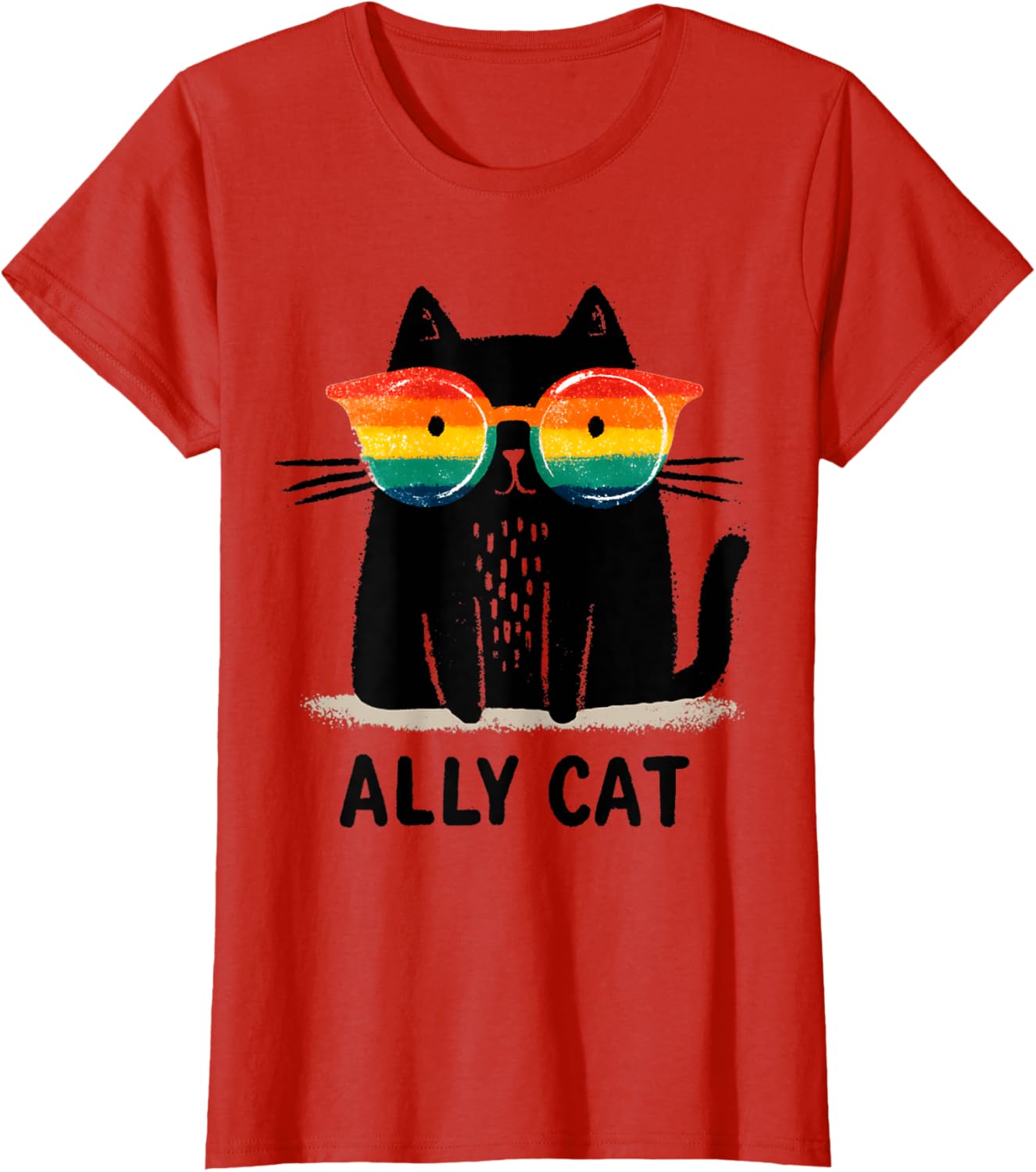 Ally Cat LGBT Gay Pride Month 2025 Rainbow Equal Rights