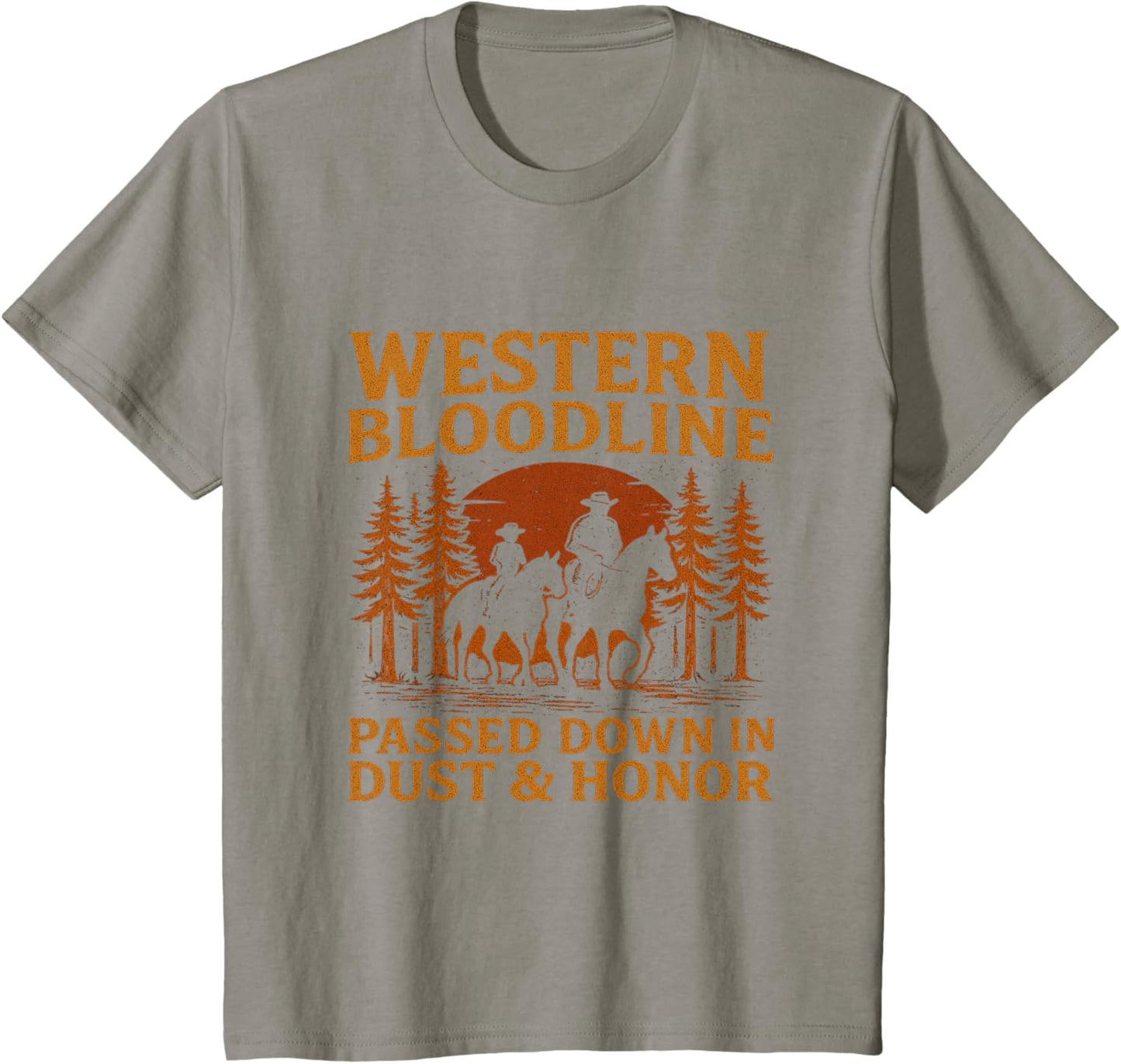 Father Son Cowboy Riding Western Legacy Vintage Tee