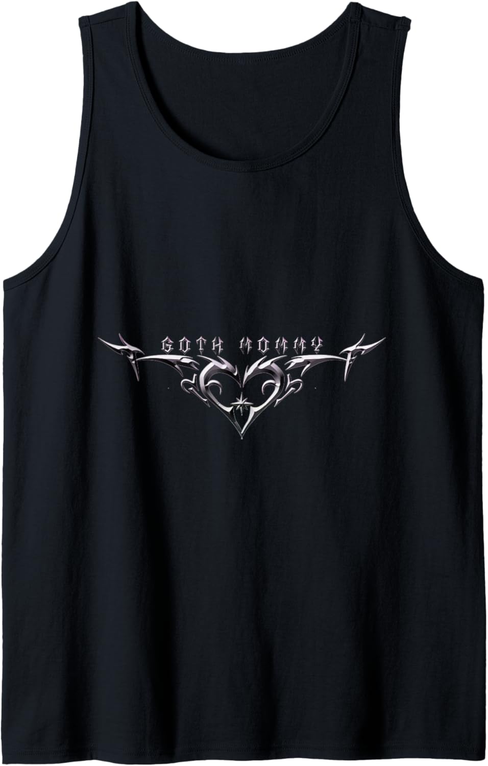 "Goth Mommy" Heart Tribal Heart Love Tattoo Aesthetic Tank Top