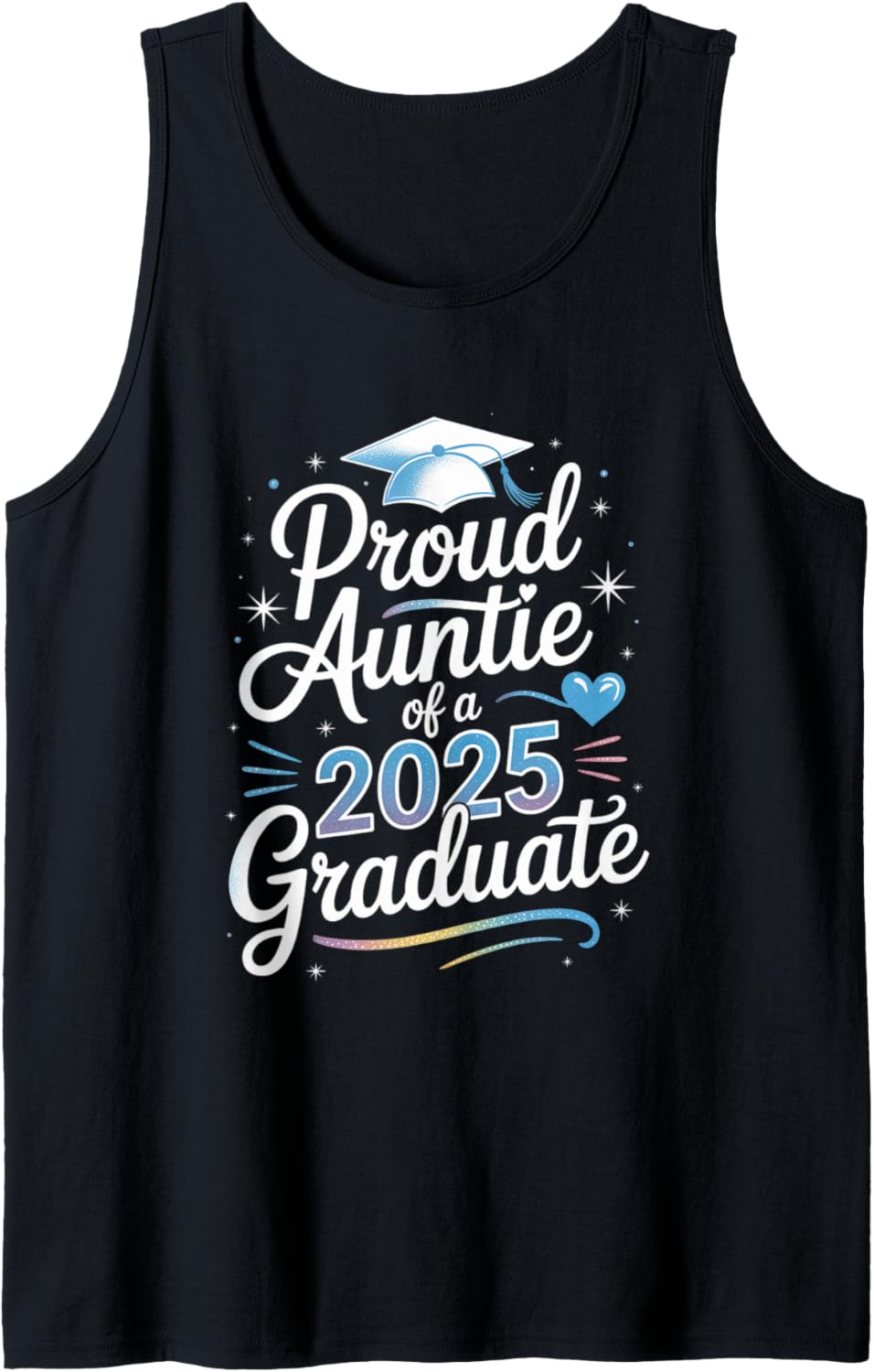 2025 Graduation Proud Aunt Family Celebration Design Tank Top