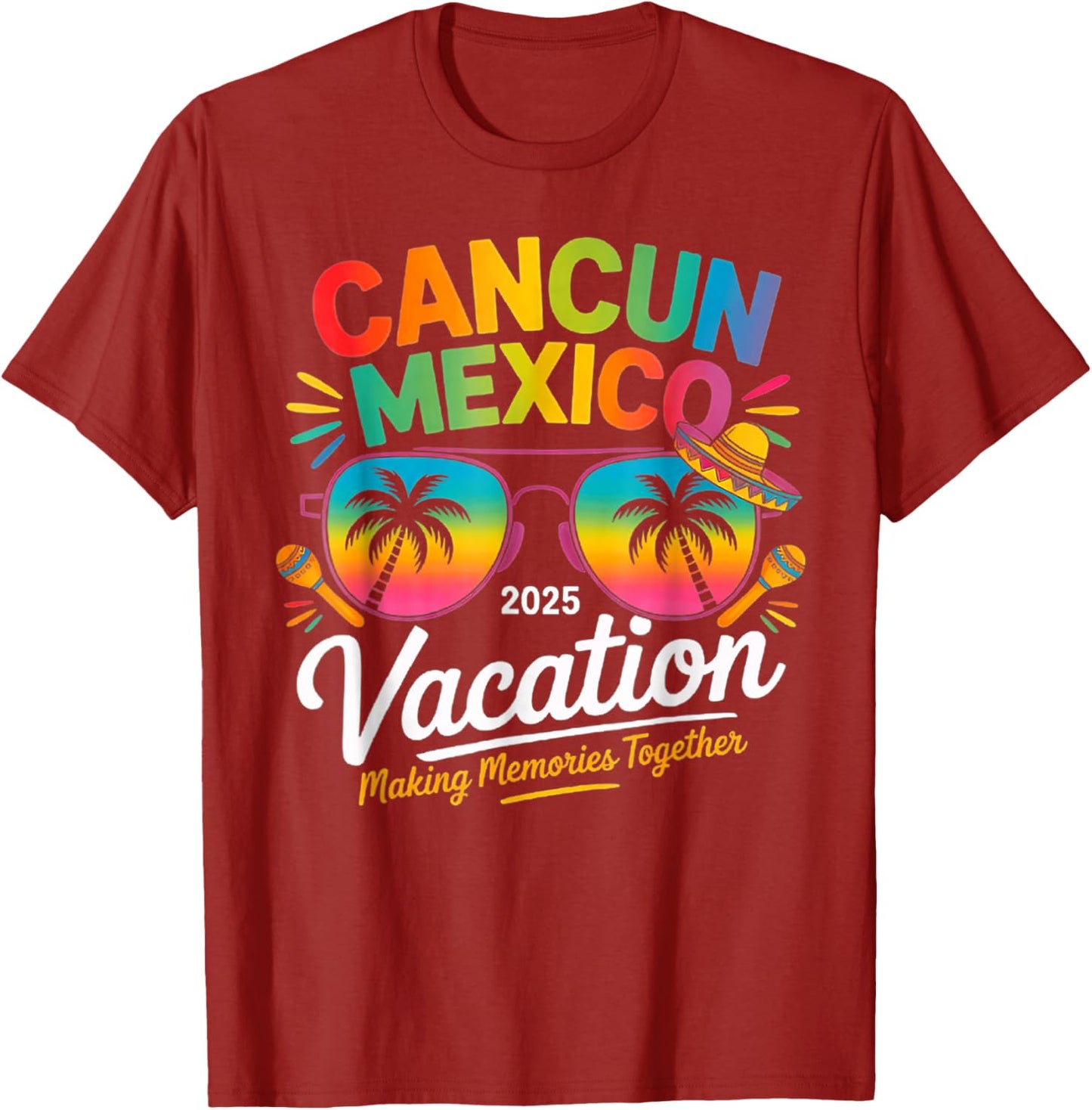 Cancun Mexico Vacation Beach 2025 Trip Group Squad Colorful