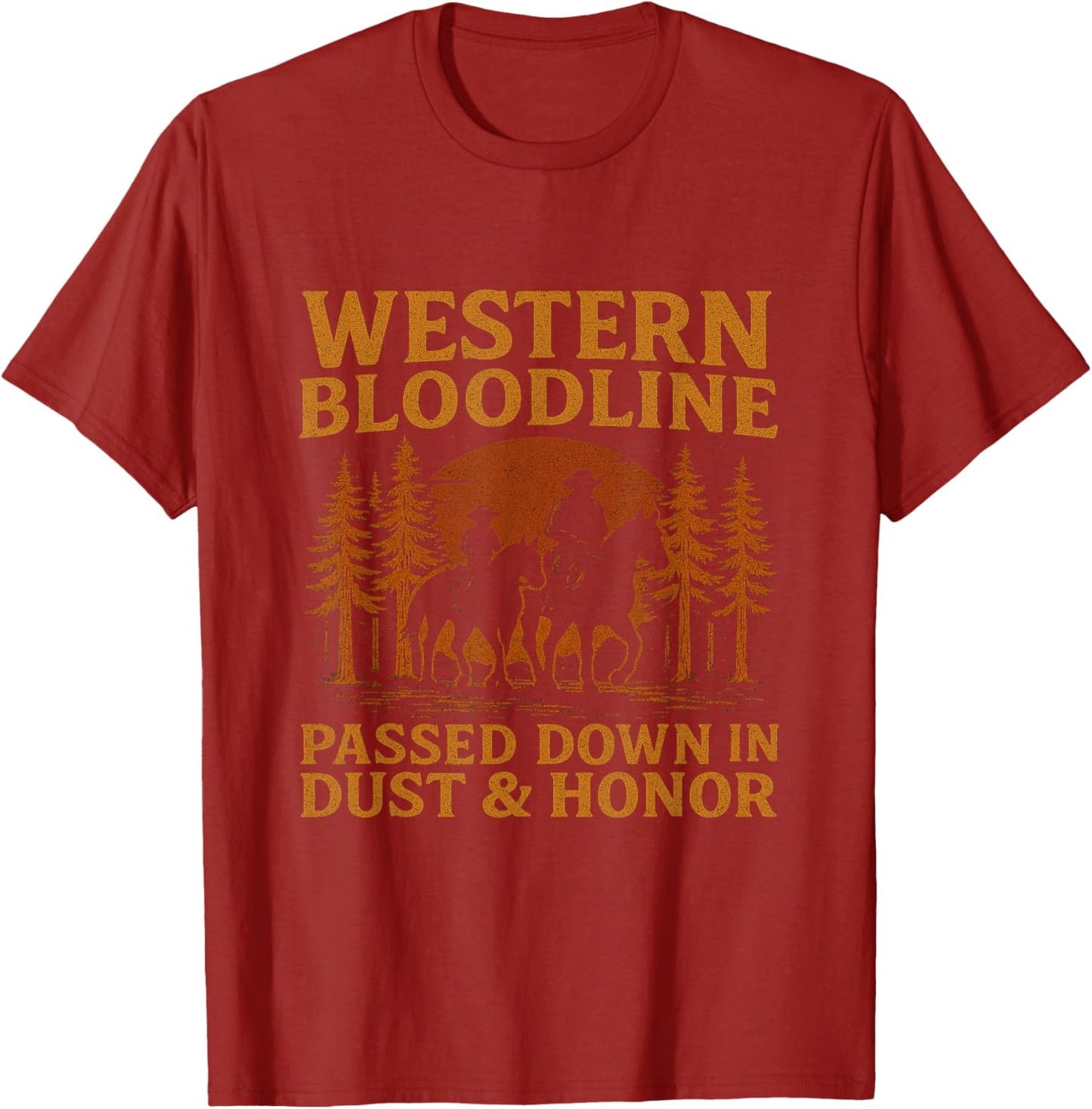 Father Son Cowboy Riding Western Legacy Vintage Tee