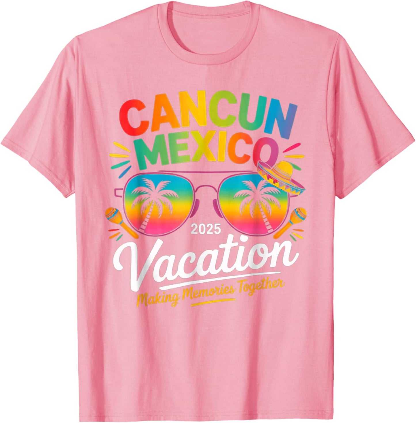 Cancun Mexico Vacation Beach 2025 Trip Group Squad Colorful