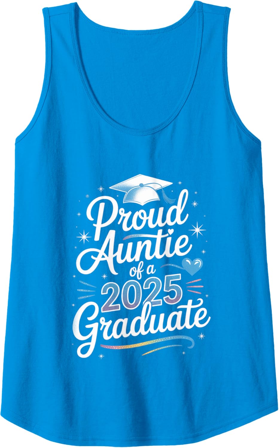 2025 Graduation Proud Aunt Family Celebration Design Tank Top