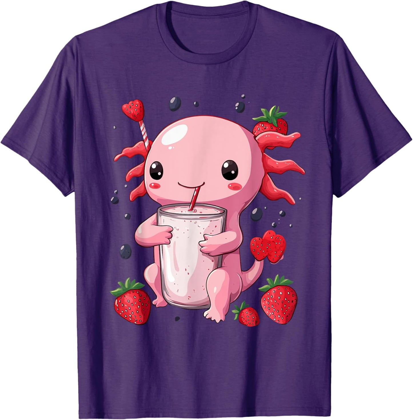 cute axolotl drinks bubble tea bubbletea anime kawaii