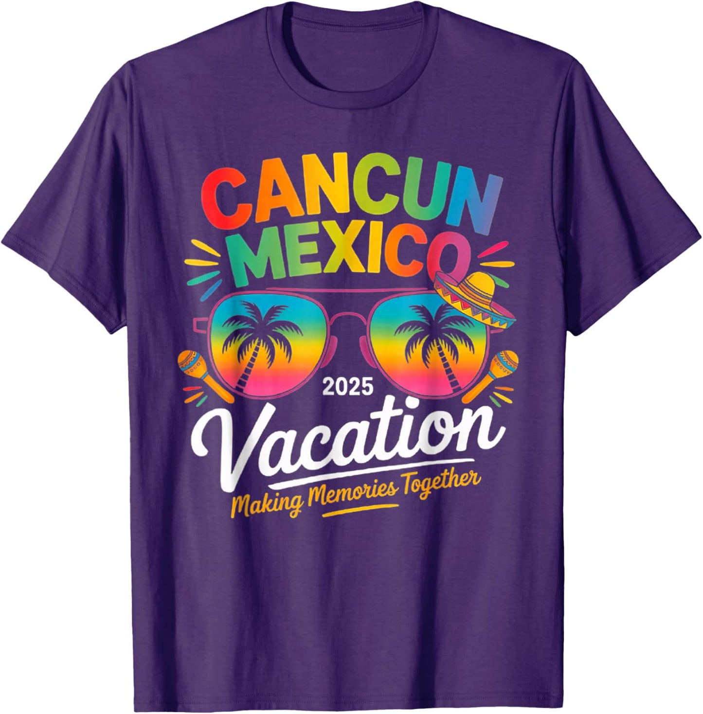 Cancun Mexico Vacation Beach 2025 Trip Group Squad Colorful