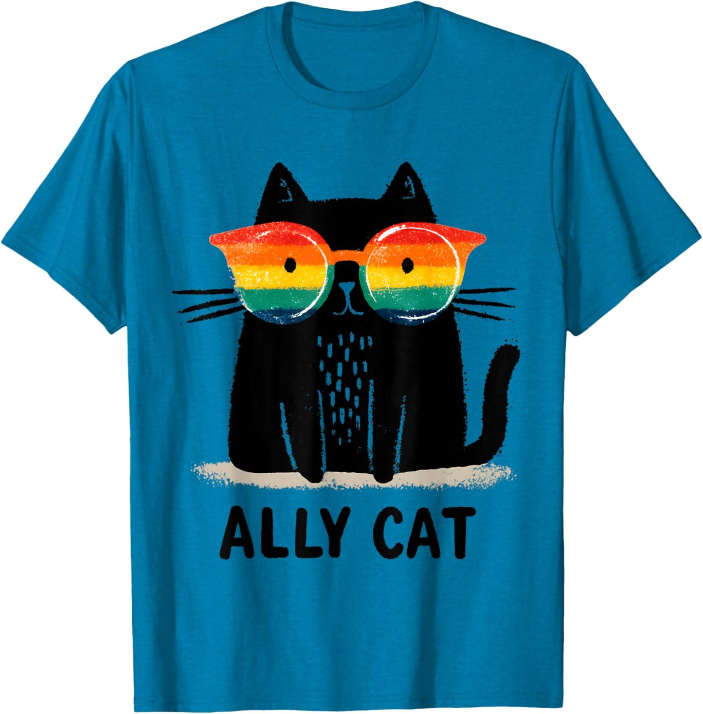Ally Cat LGBT Gay Pride Month 2025 Rainbow Equal Rights