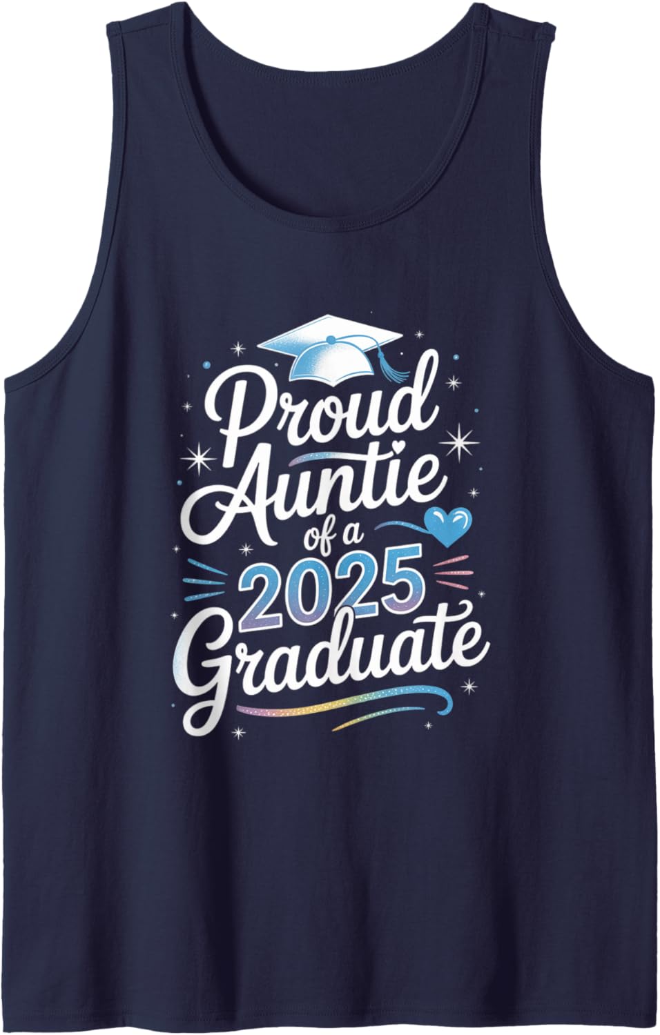 2025 Graduation Proud Aunt Family Celebration Design Tank Top