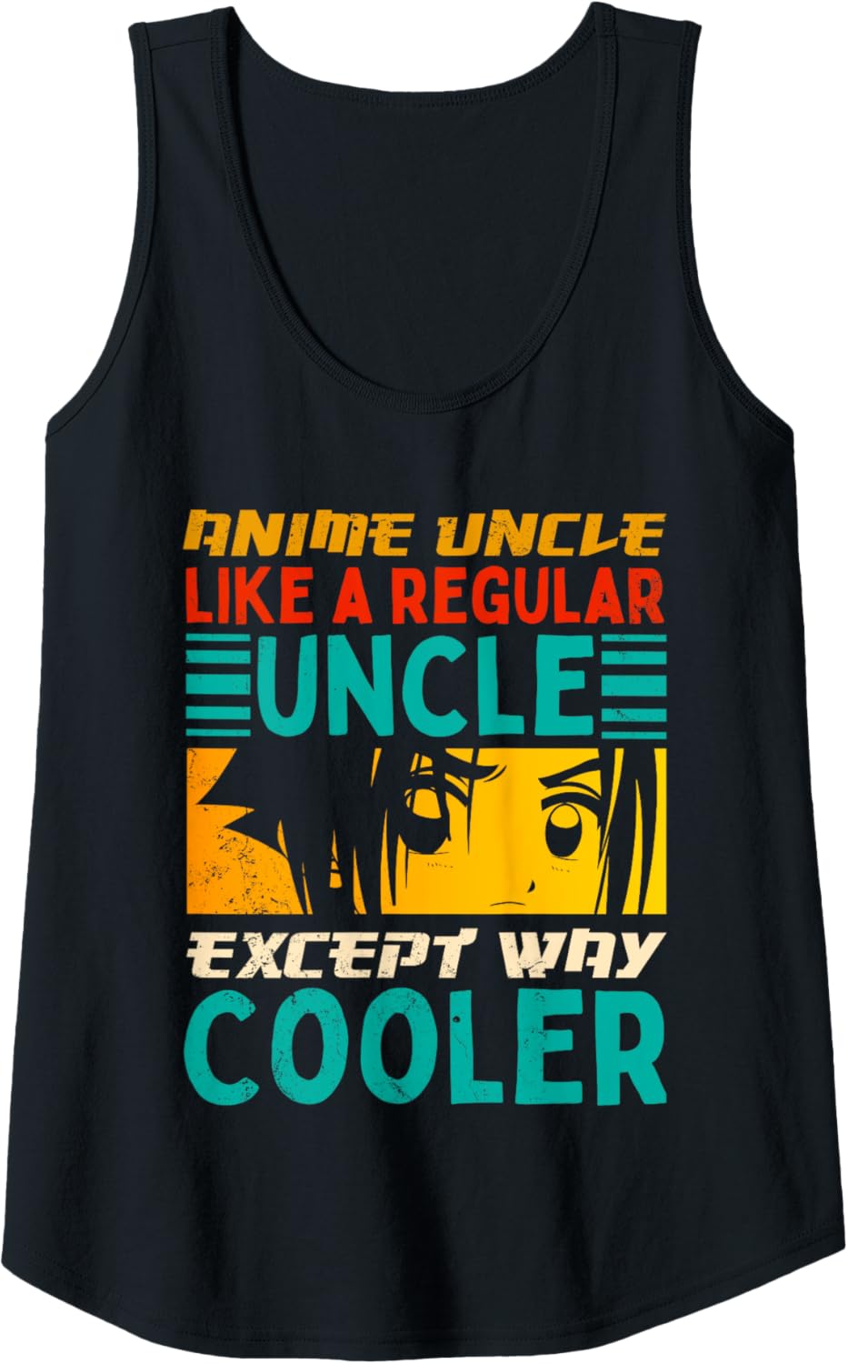 Funny Anime Uncle Like A Regular Uncle Manga Anime Lover Men Tank Top