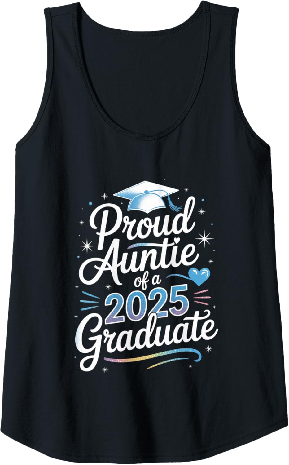 2025 Graduation Proud Aunt Family Celebration Design Tank Top