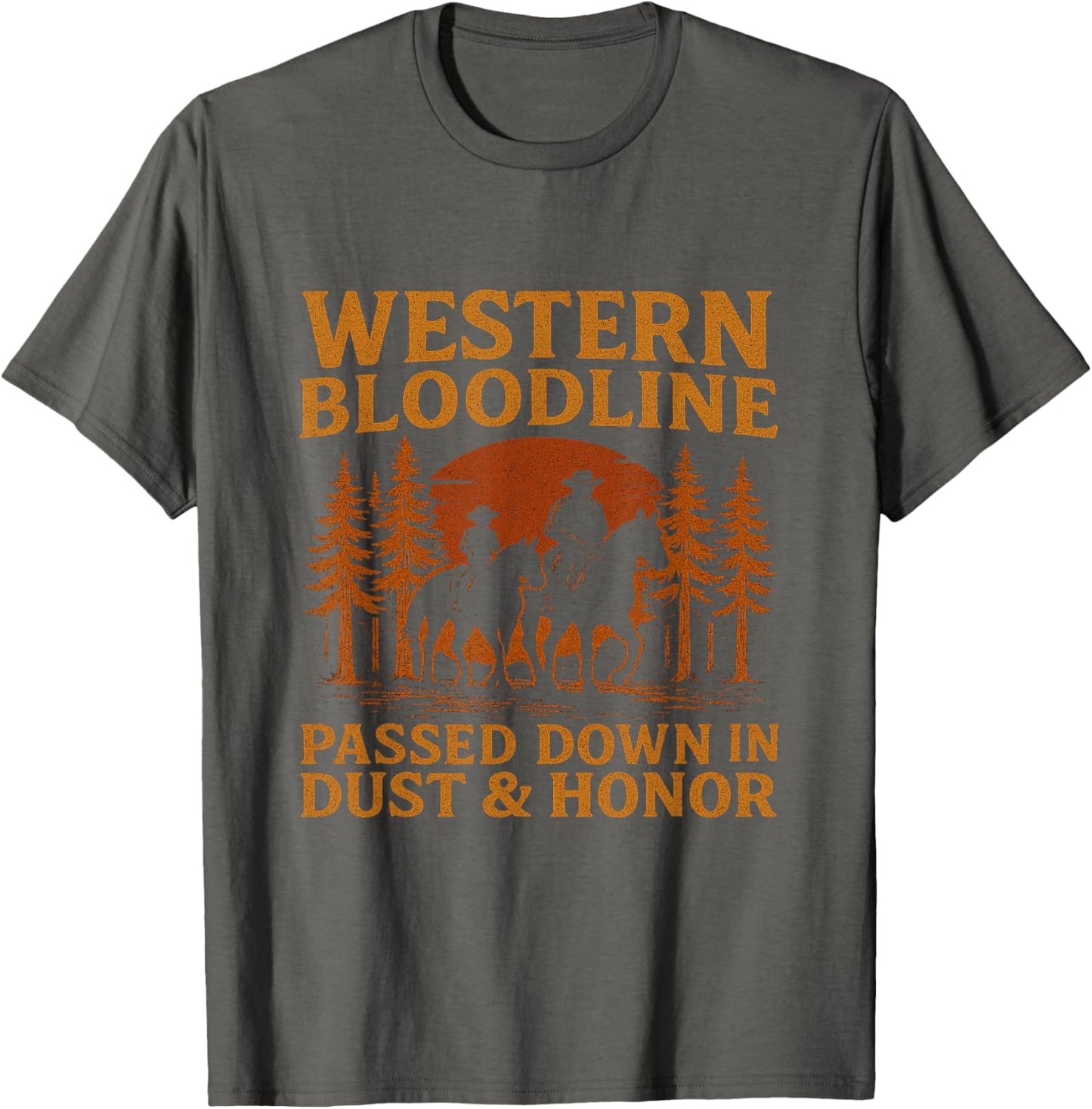 Father Son Cowboy Riding Western Legacy Vintage Tee