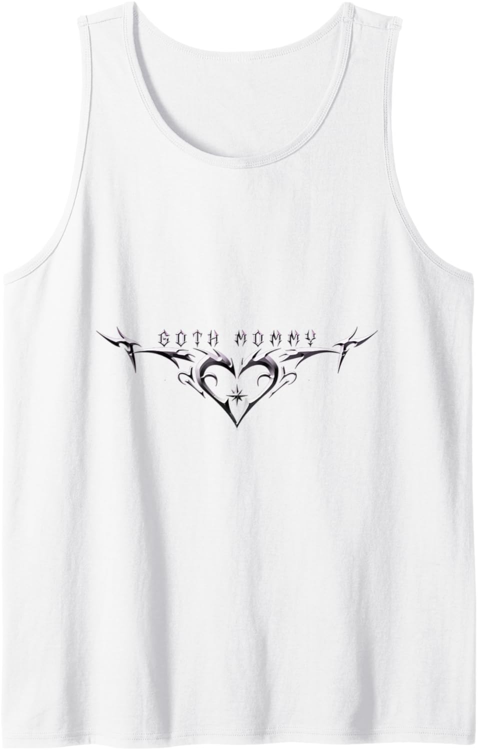 "Goth Mommy" Heart Tribal Heart Love Tattoo Aesthetic Tank Top