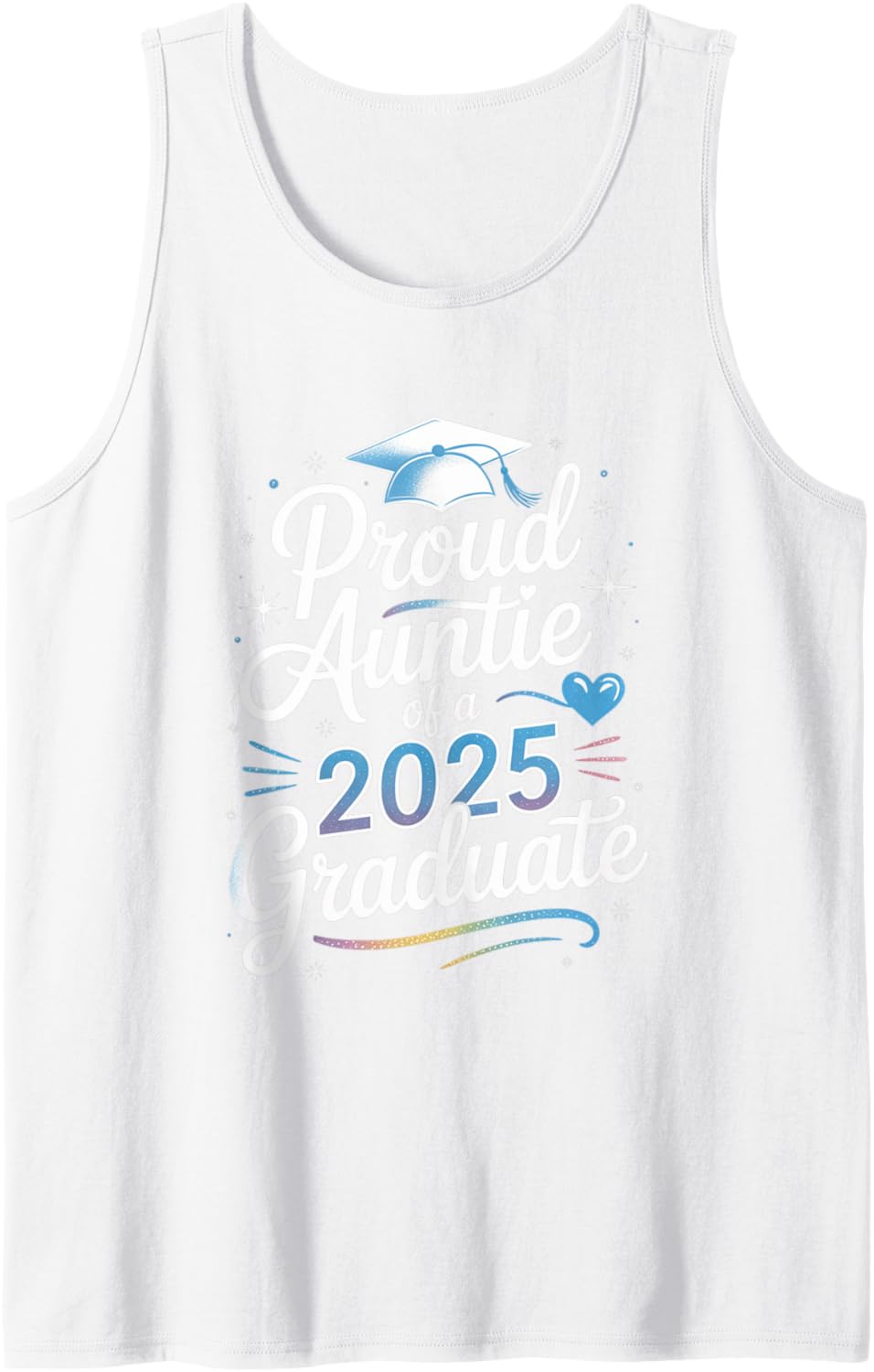 2025 Graduation Proud Aunt Family Celebration Design Tank Top