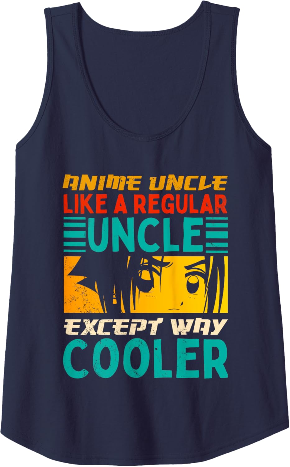 Funny Anime Uncle Like A Regular Uncle Manga Anime Lover Men Tank Top