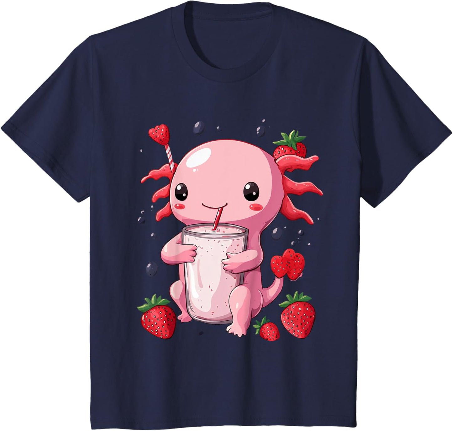 cute axolotl drinks bubble tea bubbletea anime kawaii