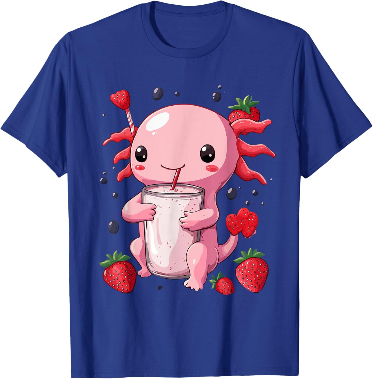 cute axolotl drinks bubble tea bubbletea anime kawaii
