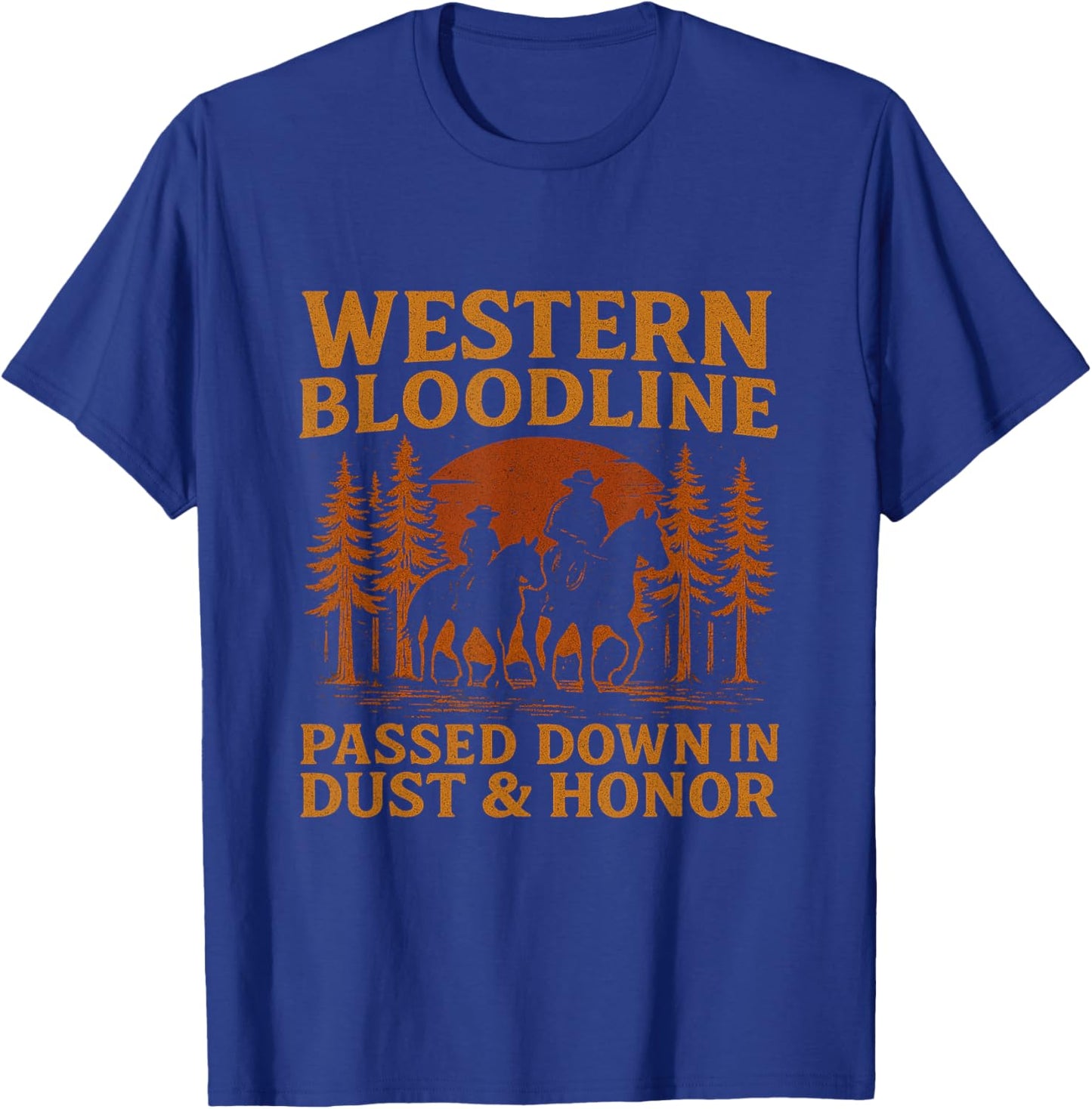 Father Son Cowboy Riding Western Legacy Vintage Tee
