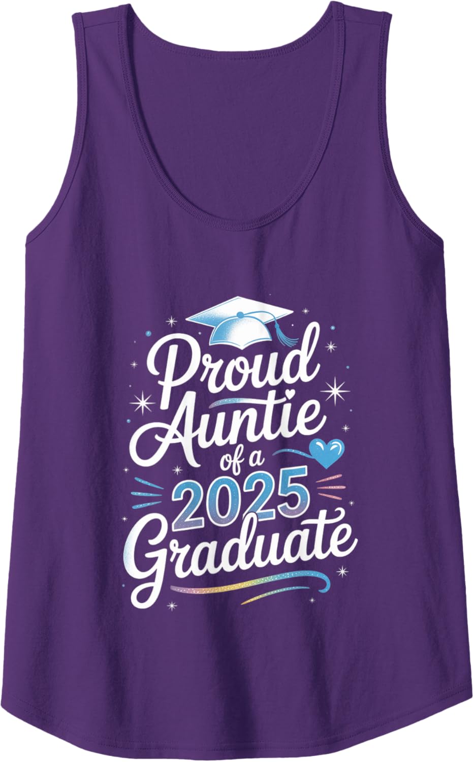 2025 Graduation Proud Aunt Family Celebration Design Tank Top